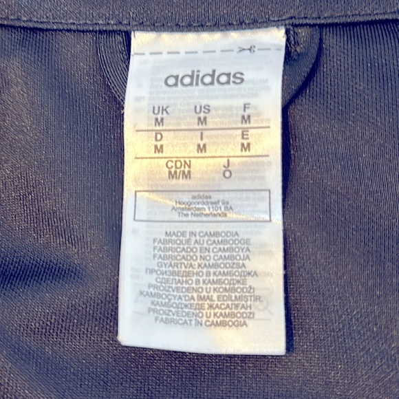 Adidas Track Jacket- Sz M/Black,White - Picture 7 of 7